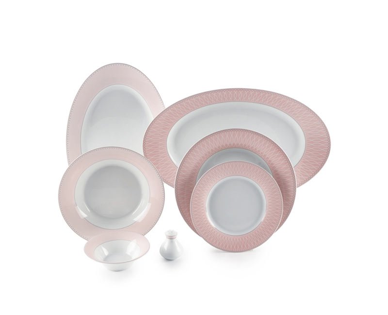 zarin porclain shahrzad serie zhanti Pink model 35 pcs one grade Catering and catering